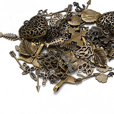 Tibetan Style Alloy Pendants TIBEP-MSMC003-AB-1