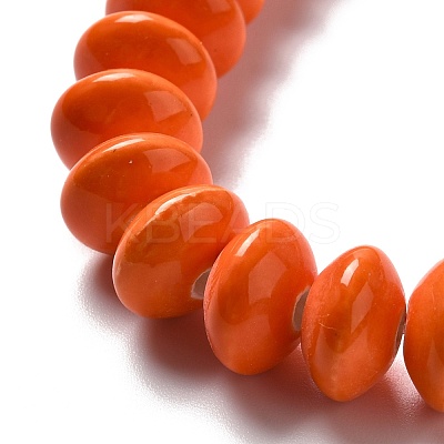 Glazed Porcelain Beads PORC-E017-02D-1