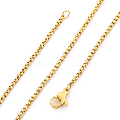 1.8mm Rack Plating Brass Box Chain Necklaces for Women Men MAK-L044-60G-2A-1