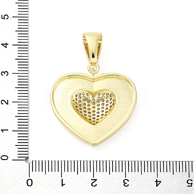 Brass Micro Pave Clear Cubic Zirconia Pendants KK-S510-31G-03-1