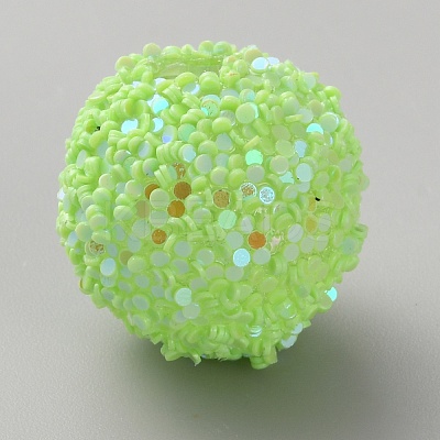 Opaque Acrylic Glitter Beads FIND-CJC0010-111A-11-1