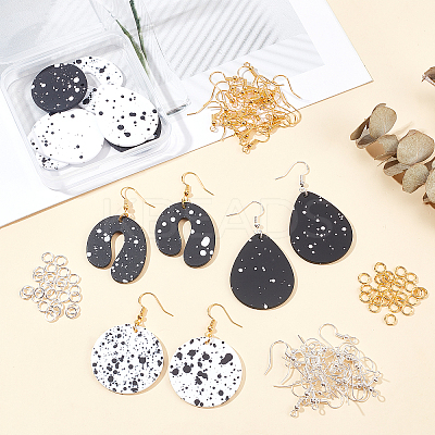 Painted Charm Dangle Earring Making Kit for Girl Women DIY-OC0007-65-1