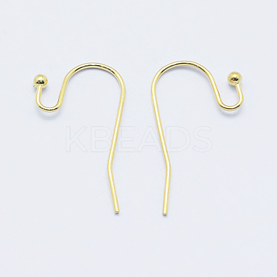 Long-Lasting Plated Brass Earring Hooks X-KK-K204-136G-NF-1