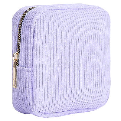 Corduroy Cloth Cosmetic Zipper Bags AJEW-WH20017-50G-1