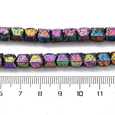 Electroplated Natural Lava Rock Beads Strands G-A256-D01-01H-1
