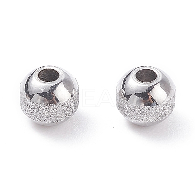 Non-Tarnish Textured 304 Stainless Steel Beads LS-STAS-P306-01D-P-1