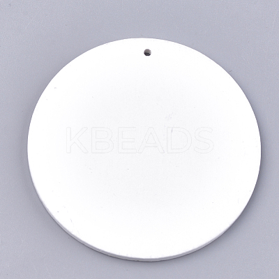  Printed Wooden Big Pendants WOOD-S042-14-1