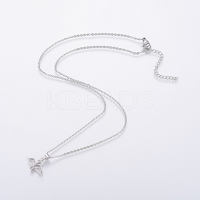 304 Stainless Steel Chain Necklaces NJEW-O108-40P-1