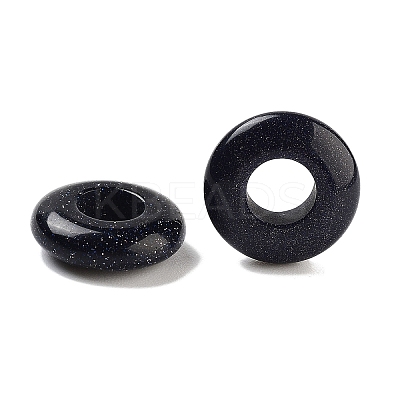Synthetic Blue Goldstone European Beads G-C134-01C-1