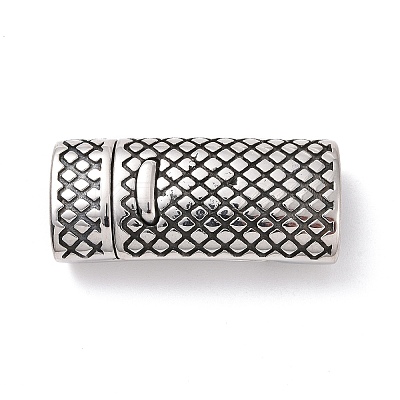 Tibetan Style 304 Stainless Steel Magnetic Clasps with Glue-in Ends LS-STAS-G276-28AS-1