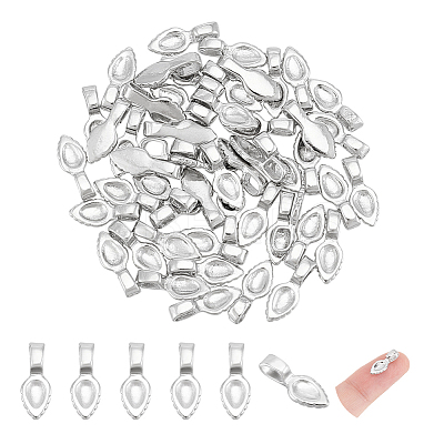 50Pcs Rack Plating Brass Pinch Bails KK-UN0003-69-1