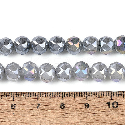 Anti-Tarnish Electroplate Glass Beads Strands GLAA-N064-8mm-14-1