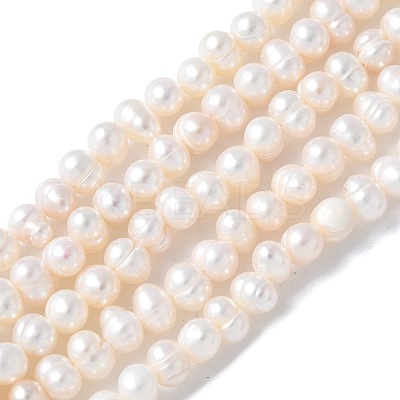 Natural Cultured Freshwater Pearl Beads Strands PEAR-I007-07M-01-1