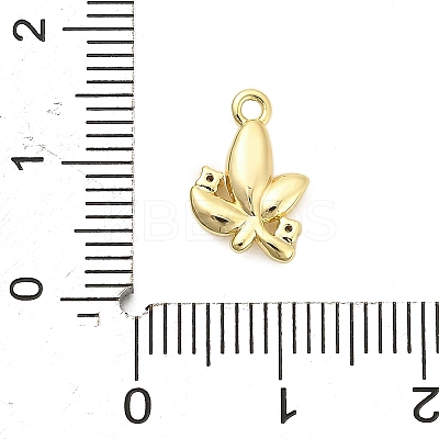 Brass Micro Pave Cubic Zirconia Charms ZIRC-F143-01G-1