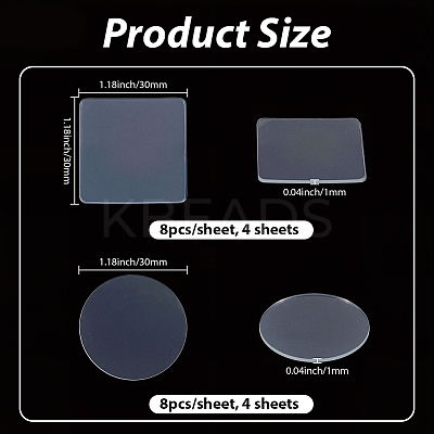 8 Sheets 2 Styles Transparent Plastic Anti-Collision Bumper Guard AJEW-SP0004-13-1