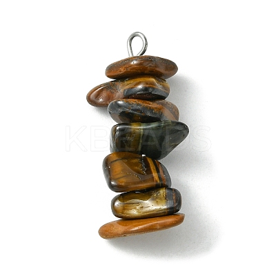12Pcs 12 Styles Natural & Synthetic Mixed Gemstone Pendants PALLOY-JF02499-02-1