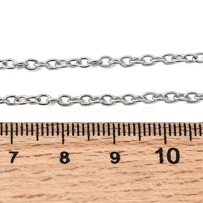 Tarnish Resistant 304 Stainless Steel Cable Chain Necklaces STAS-O053-06P-1