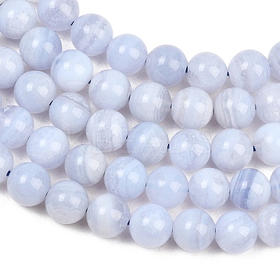 Natural Blue Lace Agate Beads Strands G-D106-A01-6mm-1
