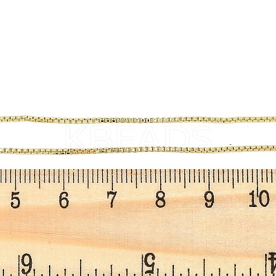 Rack Plating 1MM Brass Box Chain Necklaces for Women LS-NJEW-H049-02G-1