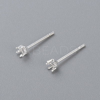 304 Stainless Steel Stud Earring Findings STAS-D448-087S-3mm-1