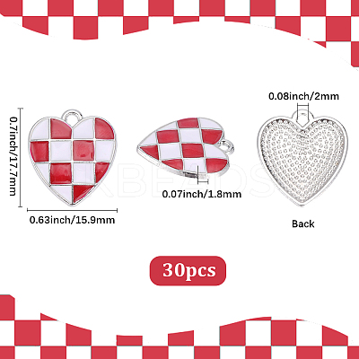 30Pcs Alloy Enamel Pendants ENAM-SC0007-61A-1
