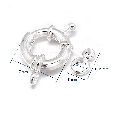 Brass Spring Ring Clasps KK-L082E-01S-1