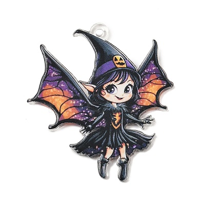 Halloween Printed Acrylic Pendants MACR-I041-02C-1