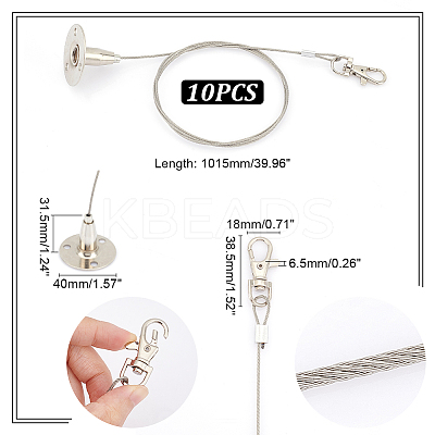 Stainless Steel & Carbon Steel Adjustable Hanging Wires FIND-WH0032-89P-1