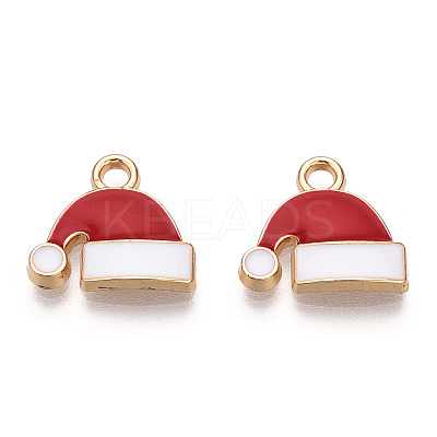 Golden Plated Alloy Enamel Charms ENAM-T009-96-RS-1