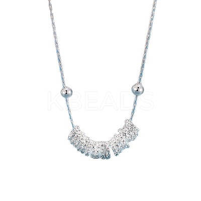 Brass Multiple Ring Pendant Necklaces for Women WG22367-01-1