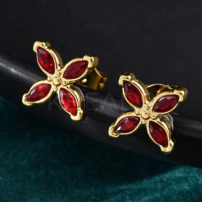 304 Stainless Steel Stud Earrings EJEW-C135-01G-01-1