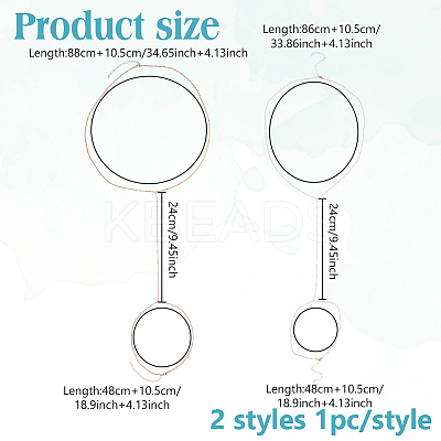 2Pcs 2 Styles Zinc Alloy with ABS Imitation Pearl Body Chain for Women AJEW-HY0002-12-1