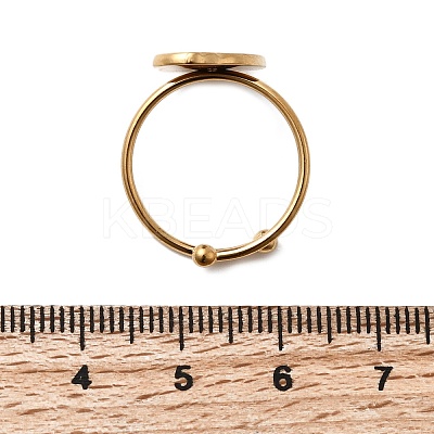 Adjustable 304 Stainless Steel Enamel Cuff Rings for Women LS-RJEW-B152-01G-03-1