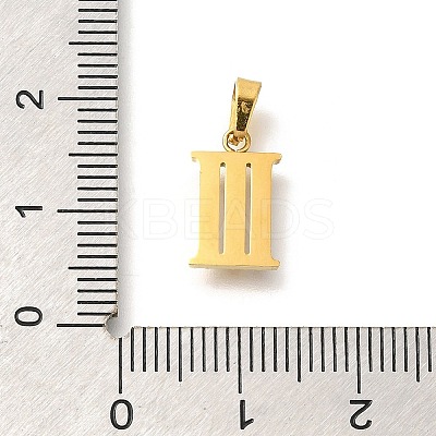 Ion Plating(IP) 304 Stainless Steel Micro Pave Cubic Zirconia Pendants STAS-H228-02G-03-1