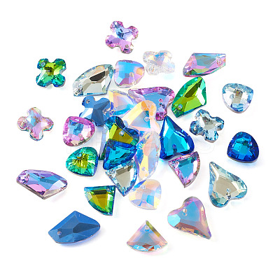 60Pcs 30 Styles Electroplated Glass Pendants EGLA-TA0001-48-1