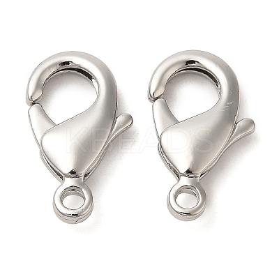 Rack Plating Brass Lobster Claw Clasps KK-F090-27P-03-1