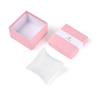 6Pcs 6 Colors Cardboard Jewelry Watch Storage Boxes CBOX-N015-05D-1