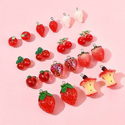20Pcs 10 Styles Resin Pendants RESI-FS0002-10-1