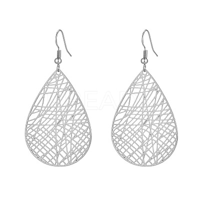 Hollow Brass Dangle Earrings for Women WG72A0C-07-1