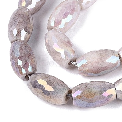 Anti-Tarnish Electroplate Glass Beads Strands EGLA-Q130-02A-02-1