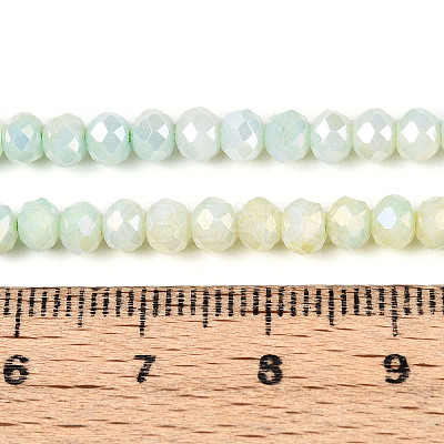 Anti-Tarnish Electroplate Rondelle Glass Beads Strands LS-EGLA-T021-4mm-17-05-1