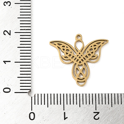 5Pcs 201 Stainless Steel Pendants STAS-B064-16G-1