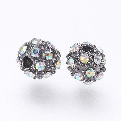 Alloy Grade A Rhinestone Beads RB-E510-01B-1