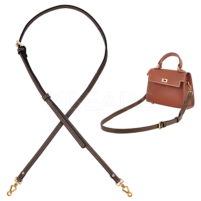 PU Leather Adjustable Bag Straps PURS-WH0005-63G-1