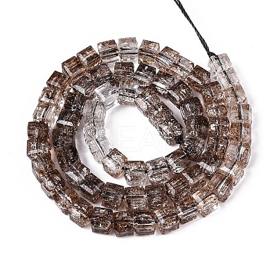 Crackle Transparent Glass Beads Strands GLAA-N062-6mm-01-1