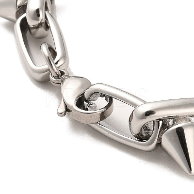 Non-Tarnish 304 Stainless Steel Spike Link Chain Bracelets BJEW-E094-13P-1