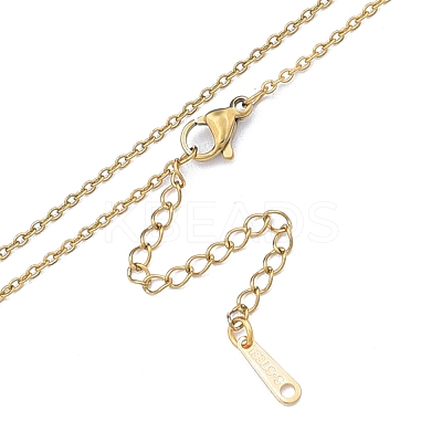 304 Stainless Steel Cable Chains Necklace for Men Women NJEW-N050-A04-G15-1