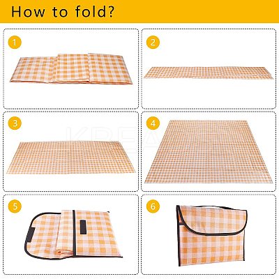 Portable Tartan Patern Non Woven Picnic Mat JX572A-01-1