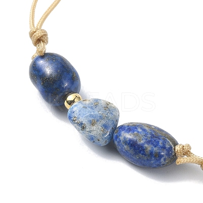 Mixed Natural White Moonstone & Agate & Amethyst & Sunstone & Lapis Lazuli Round Braided Beaded Bracelets for Women BJEW-JB09880-1