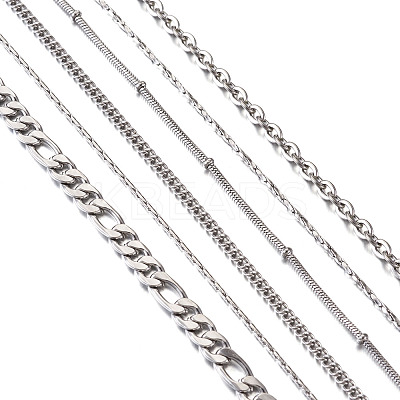 304 Stainless Steel Chain Necklace NJEW-TA0001-10P-1